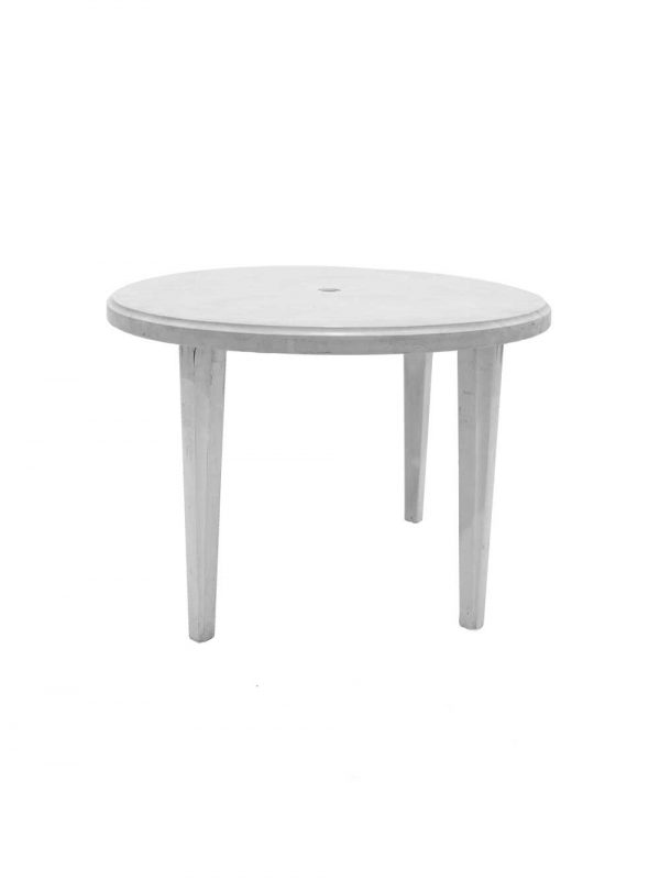 White Plastic Garden Table - Image 2