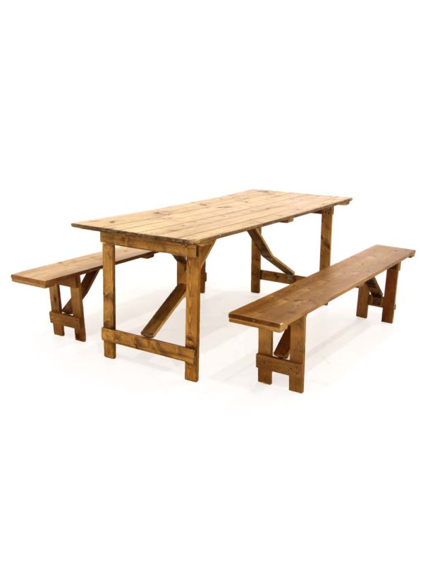 6ft Long Rustic Bench - Image 5