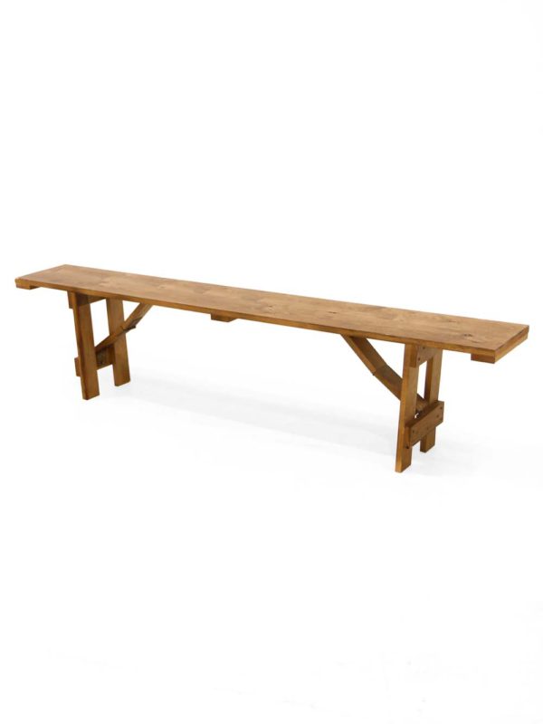 6ft Long Rustic Bench - Image 3